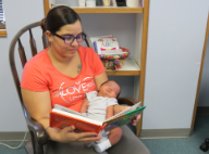 Jaffee Family Women’s Care Center with mom Chrystal Crespo and baby Benfley Rentas.