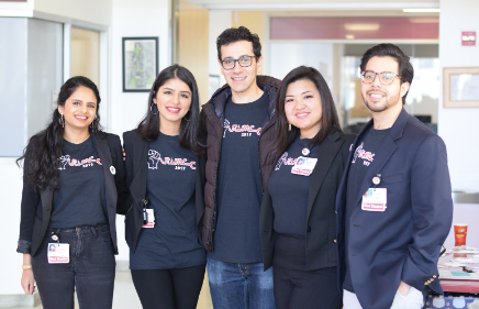 A group of medical students pose for a photo.