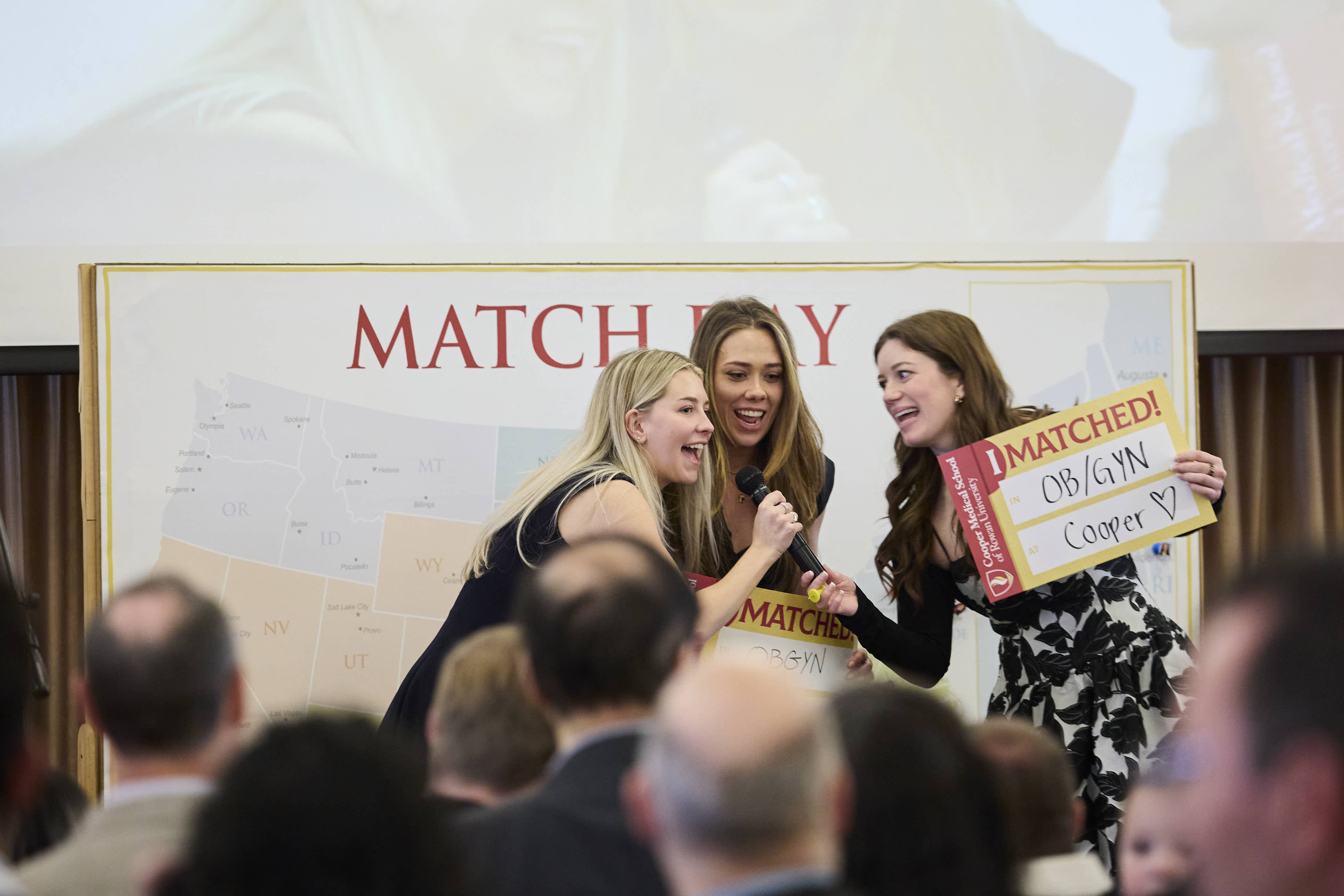 Students announcing their residency on Match Day 2026