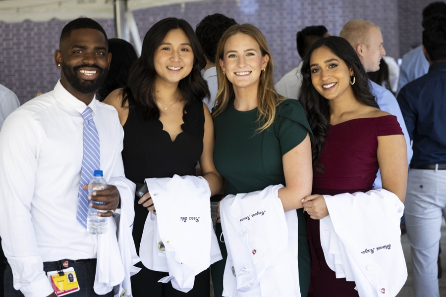 A photo of CMSRU students at the 2022 White Coat Ceremony.